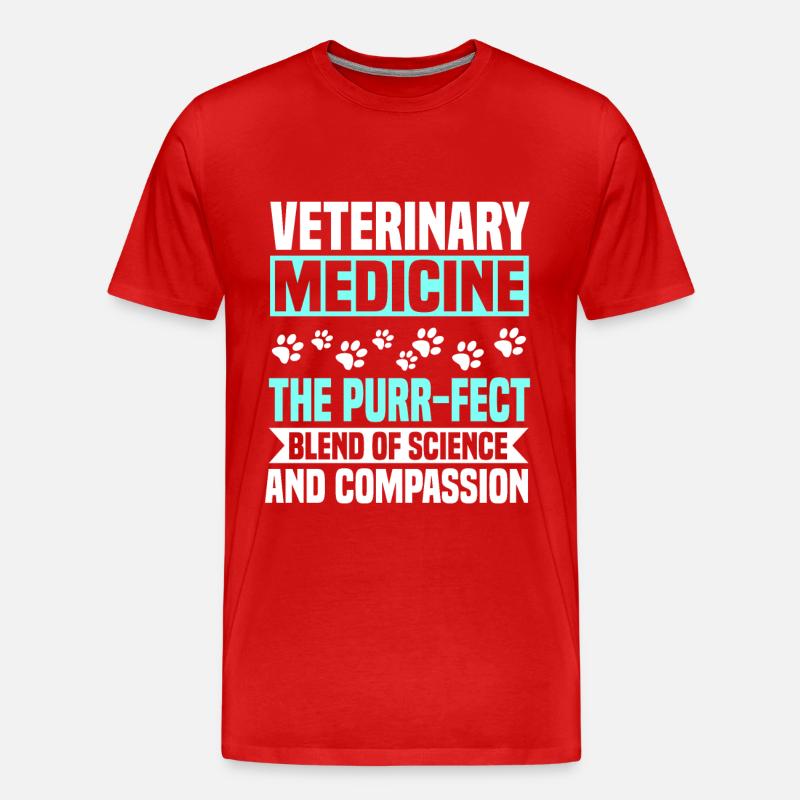 Tiermedizin - Männer Premium Bio T-Shirt - Rot