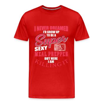 Retro Ferry Vêtements Porte-conteneurs - T-shirt bio Premium Homme - rouge - Devant - Damien (186cm)