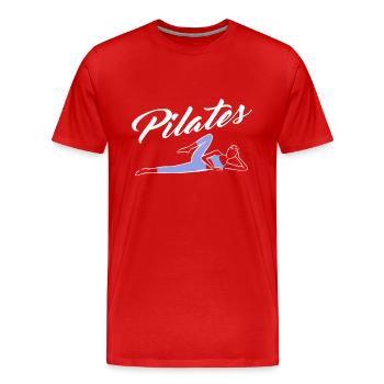 Pilates - Männer Premium Bio T-Shirt - Rot - Vorne - Damien (186cm)