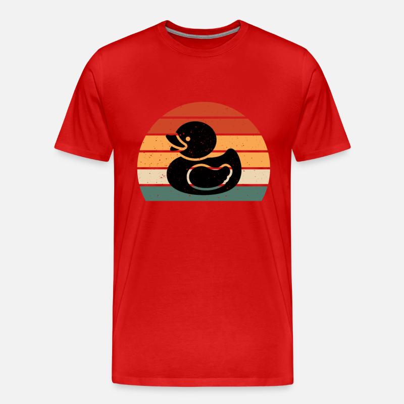 Gummientchen Retro - Männer Premium Bio T-Shirt - Rot