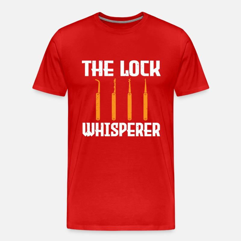 The Lock Whisperer Lock Picking - Männer Premium Bio T-Shirt - Rot