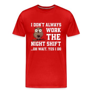 Super cadeau de nuit - T-shirt bio Premium Homme - rouge - Devant - Damien (186cm)