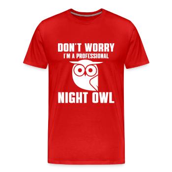 Cadeau Sweet Night Shift - T-shirt bio Premium Homme - rouge - Devant - Damien (186cm)