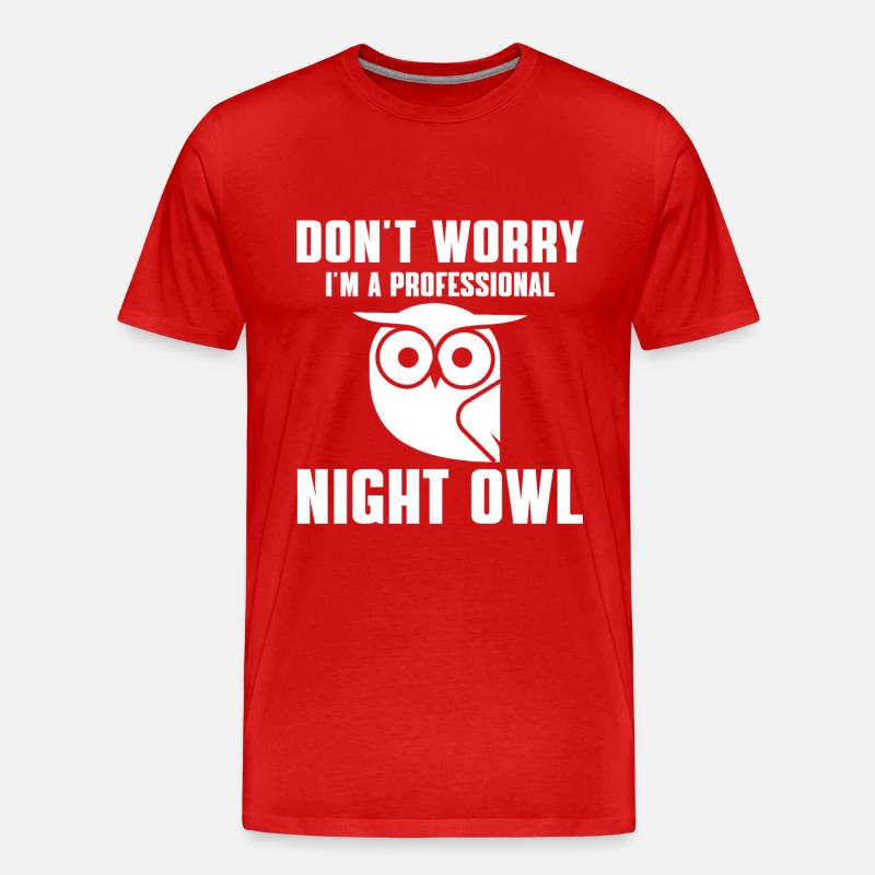 Süßes Nachtschicht Geschenk - Männer Premium Bio T-Shirt - Rot
