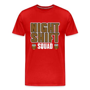 Jolie troupe de nuit - T-shirt bio Premium Homme - rouge - Devant - Damien (186cm)