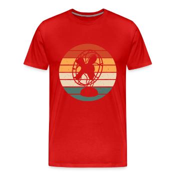 Retro Ferry Vêtements Porte-conteneurs - T-shirt bio Premium Homme - rouge - Devant - Damien (186cm)