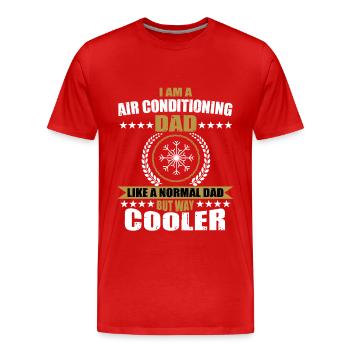 Klimaanlagen Papa - Männer Premium Bio T-Shirt - Rot - Vorne - Damien (186cm)