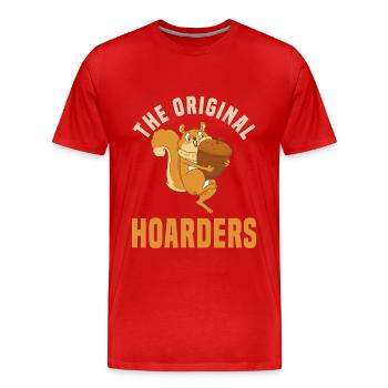 Écureuil - T-shirt bio Premium Homme - rouge - Devant - Damien (186cm)