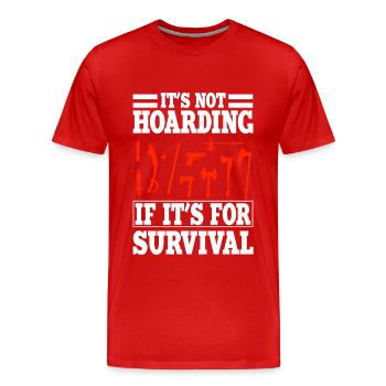 Funny survival expert - Men's Premium Organic T-Shirt - red - Front - Damien (186cm)