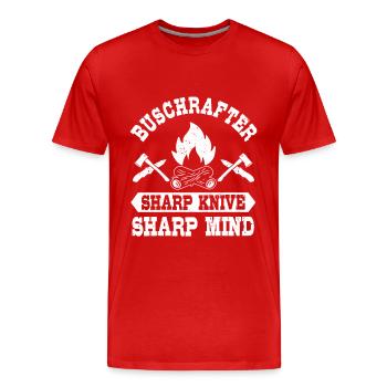 Artisanat de bush - T-shirt bio Premium Homme - rouge - Devant - Damien (186cm)