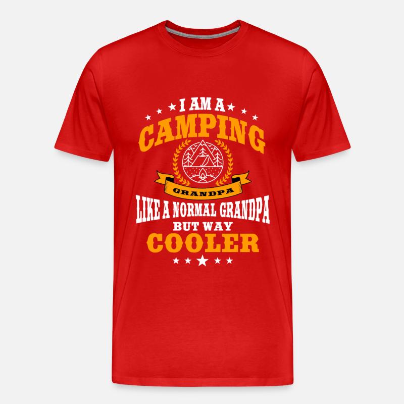Lustiger Camping Opa - Männer Premium Bio T-Shirt - Rot