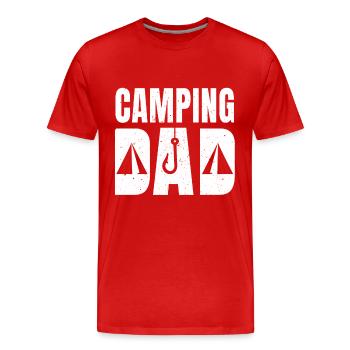 Camping Papa - Männer Premium Bio T-Shirt - Rot - Vorne - Damien (186cm)