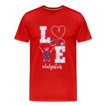 Retro Ferry Vêtements Porte-conteneurs - T-shirt bio Premium Homme - rouge - Devant - Damien (186cm)