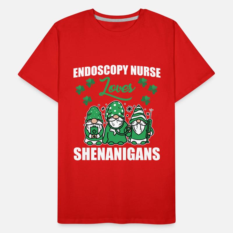 Endoscopy Nurse St. Patrick's Day Men's Premium Organic T-Shirt