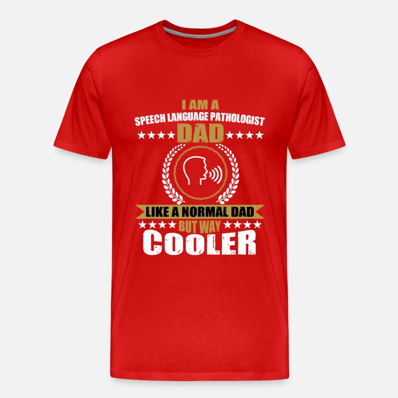 Logopäde Papa - Männer Premium Bio T-Shirt - Rot