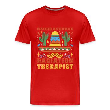 Nacho Moyenne Radiothérapeute Cinco De Mayo - T-shirt bio Premium Homme - rouge - Devant - Damien (186cm)