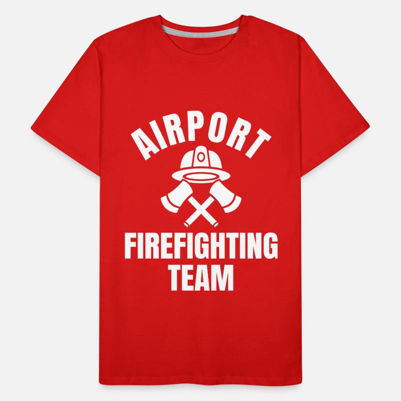 Flughafen Feuerbekämpfungs-Team Männer Premium Bio T-Shirt