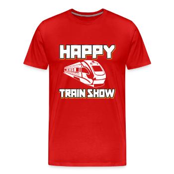 Bon spectacle de train - T-shirt bio Premium Homme - rouge - Devant - Damien (186cm)