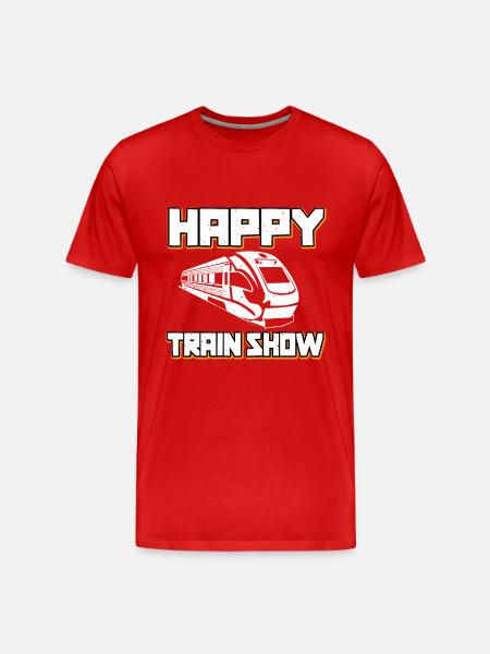 Happy Train Show - Men's Premium Organic T-Shirt - red