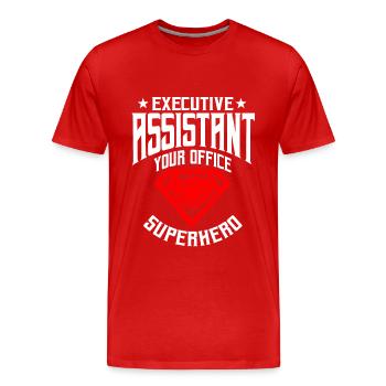 Assistante au conseil d’administration - T-shirt bio Premium Homme - rouge - Devant - Damien (186cm)