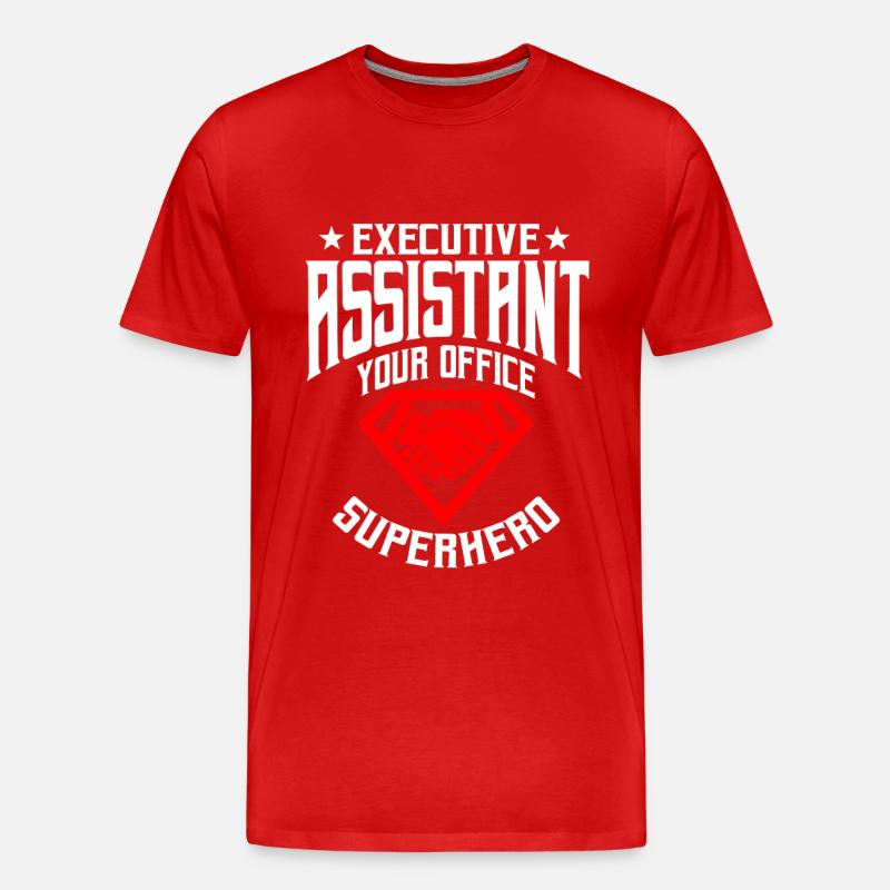 Vorstandsassistent - Männer Premium Bio T-Shirt - Rot