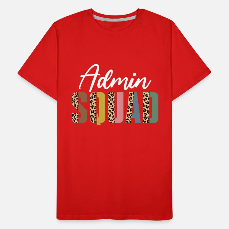 Admin squad leopard print T-shirt bio Premium Homme