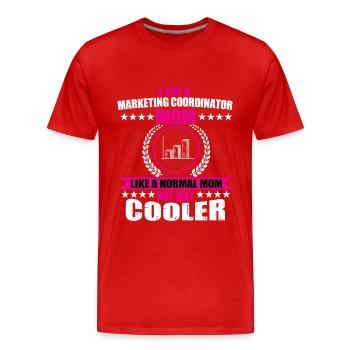 Funny Marketing Coordinator Mom - Men's Premium Organic T-Shirt - red - Front - Damien (186cm)
