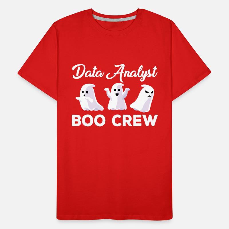 Data Analyst Boo Crew Halloween Ghosts Men's Premium Organic T-Shirt