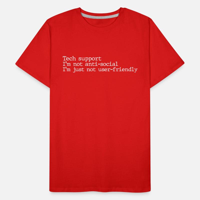 Citation drôle de support technique T-shirt bio Premium Homme