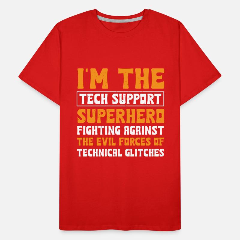 Technical Support Superhero Men's Premium Organic T-Shirt