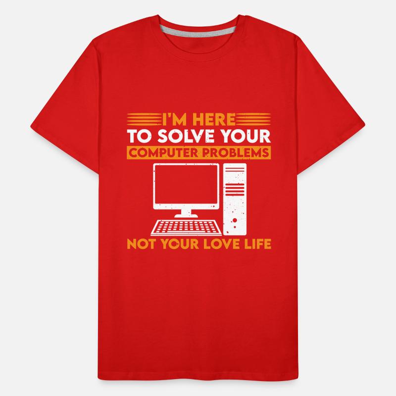 Funny Tech Support Costume Men's Premium Organic T-Shirt