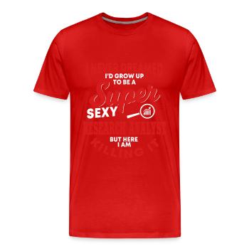 Research Analyst Outfit Market Research - Men's Premium Organic T-Shirt - red - Front - Damien (186cm)