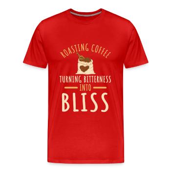 Great coffee roasting saying - Men's Premium Organic T-Shirt - red - Front - Damien (186cm)