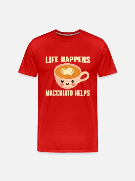 Great Macchiato Coffee Lover - Men's Premium Organic T-Shirt - red