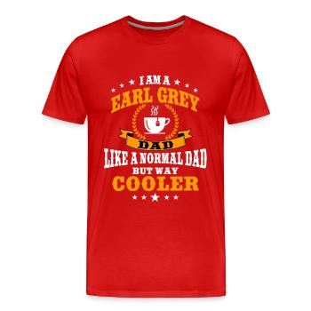 Earl Grey Papa Gift - Men's Premium Organic T-Shirt - red - Front - Damien (186cm)