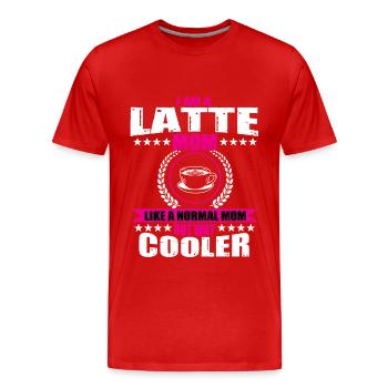 Latte Mama Kaffeetrinker - Männer Premium Bio T-Shirt - Rot - Vorne - Damien (186cm)