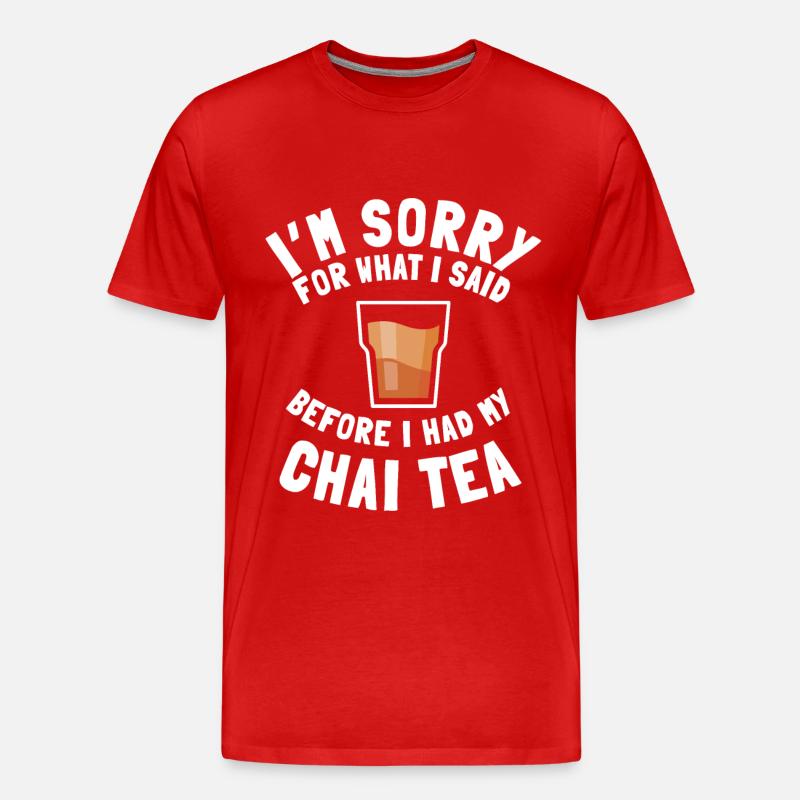 Chai Tee Geschenk - Männer Premium Bio T-Shirt - Rot