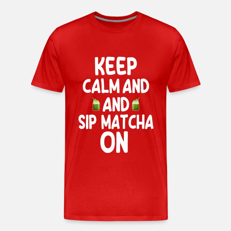 Matcha - Männer Premium Bio T-Shirt - Rot