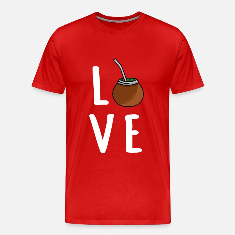 Yerba Mate Tee - Männer Premium Bio T-Shirt - Rot