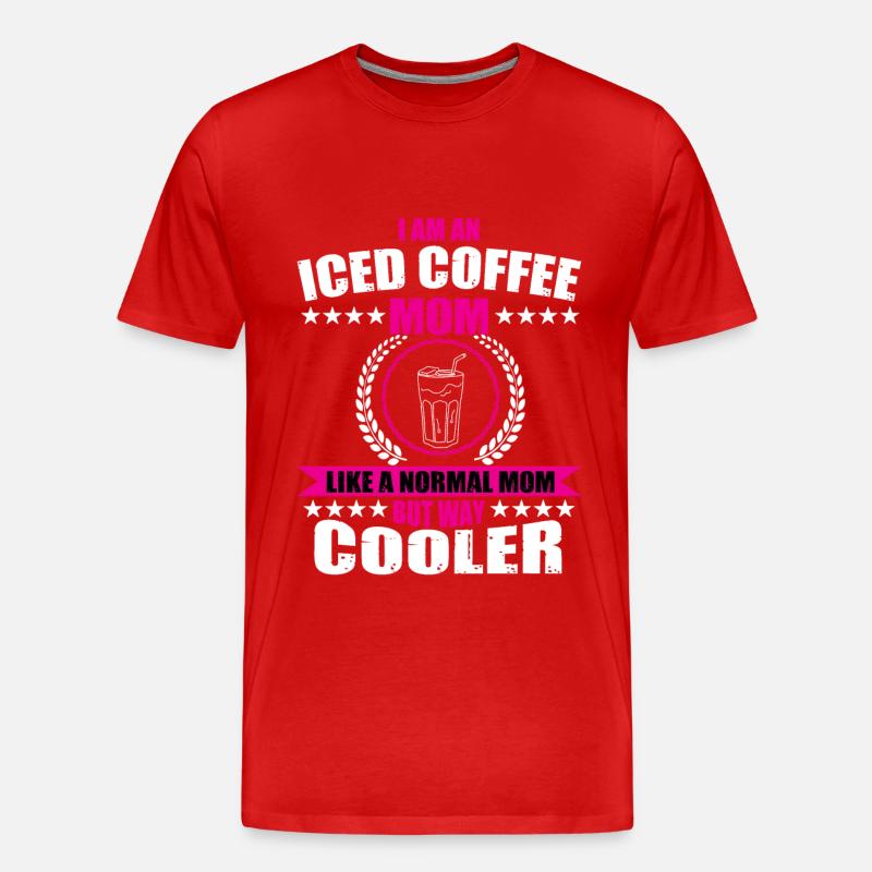 Eiskaffee Mama - Männer Premium Bio T-Shirt - Rot