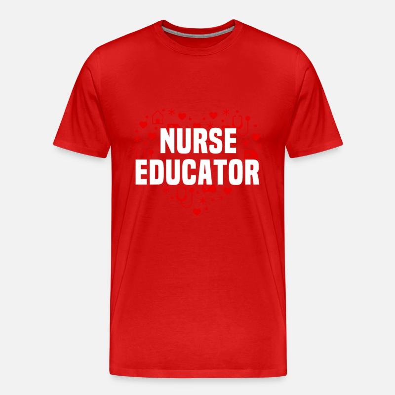 Infirmière instructrice - T-shirt bio Premium Homme - rouge