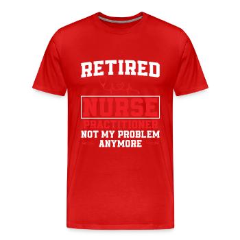 Drôle d’infirmière infirmière en pratique avancée - T-shirt bio Premium Homme - rouge - Devant - Damien (186cm)
