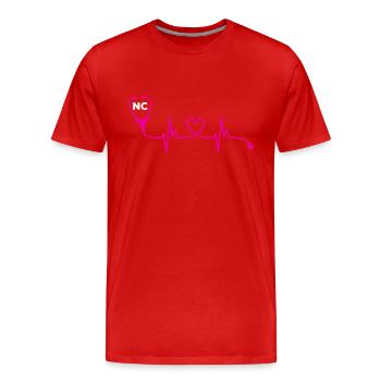 Cute Nc - Infirmière consultante - T-shirt bio Premium Homme - rouge - Devant - Damien (186cm)