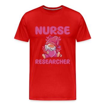 Nursing researcher - Men's Premium Organic T-Shirt - red - Front - Damien (186cm)