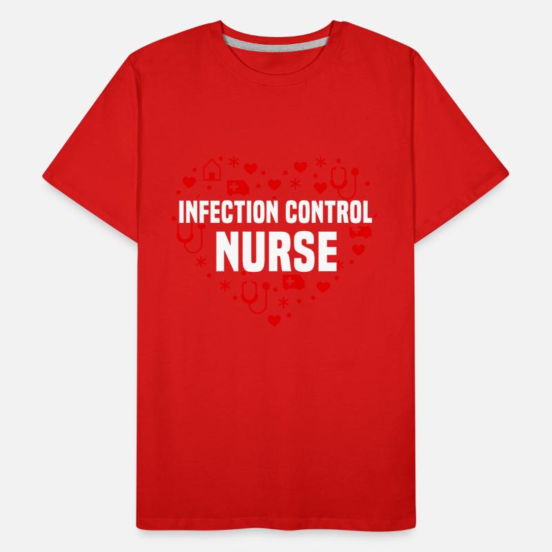 Krankenschwester Herz Design Männer Premium Bio T-Shirt