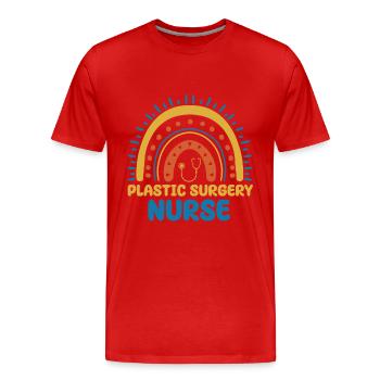 Plastic Surgery Nurse - Men's Premium Organic T-Shirt - red - Front - Damien (186cm)