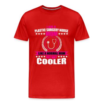 Infirmière en chirurgie plastique Maman - T-shirt bio Premium Homme - rouge - Devant - Damien (186cm)