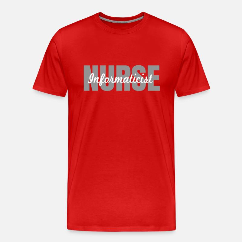 Pflegeinformatiker - Männer Premium Bio T-Shirt - Rot