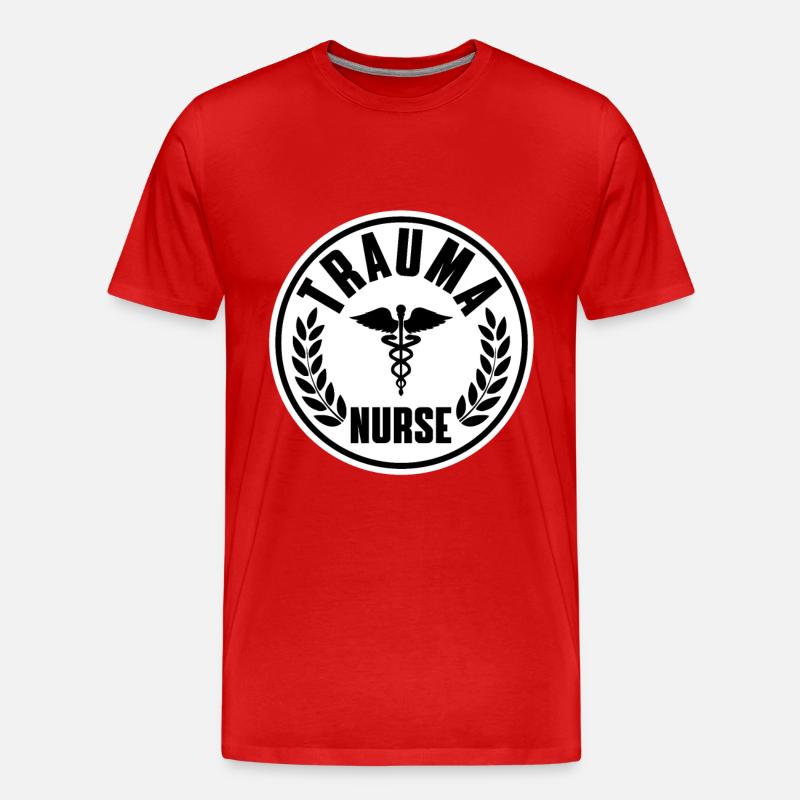 Trauma Krankenschwester Kostüm - Männer Premium Bio T-Shirt - Rot