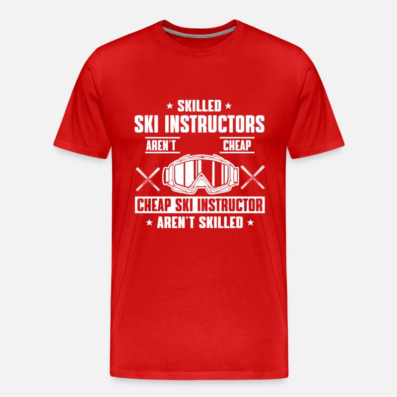 Funny ski instructor saying - Men's Premium Organic T-Shirt - red